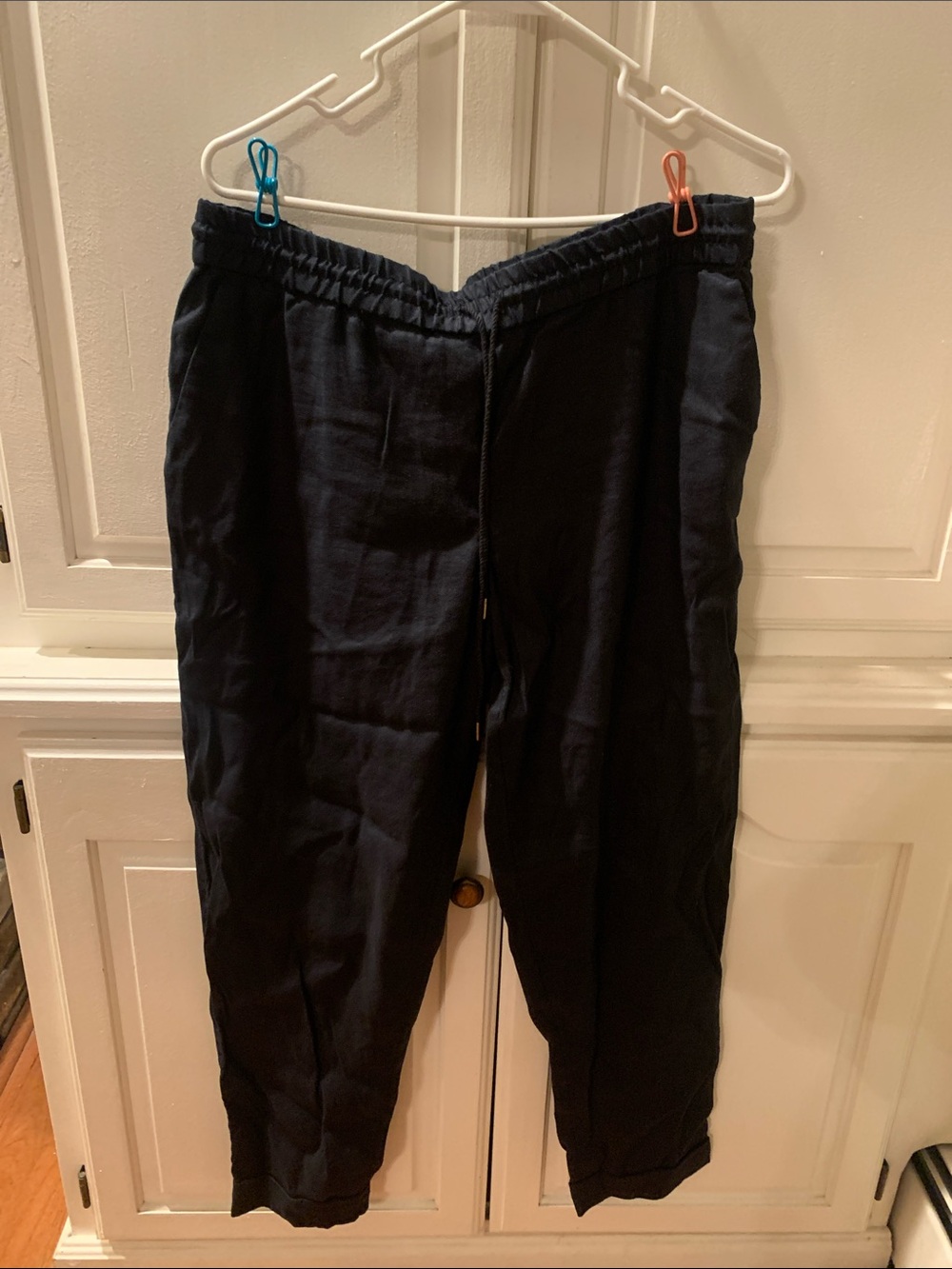 LOFT Womens Dark Navy Elastic Waist Joggers Medium NWT